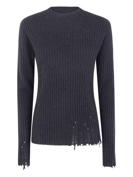  Uma Wang Jersey Con Dobladillo Deshilachado - Azul 