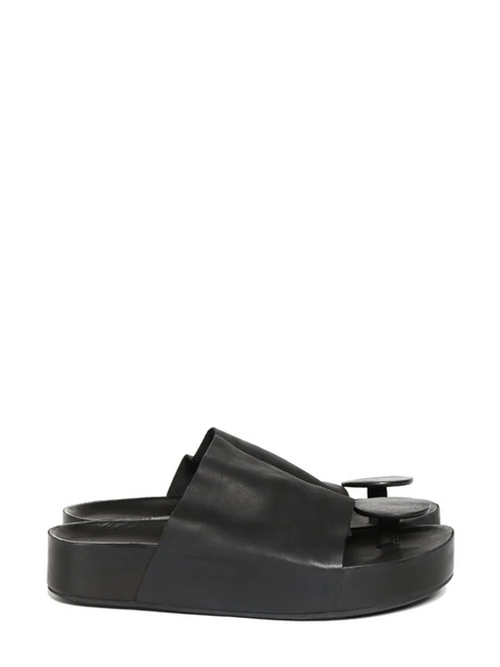  Uma Wang Leather Flip-flops - Negro 