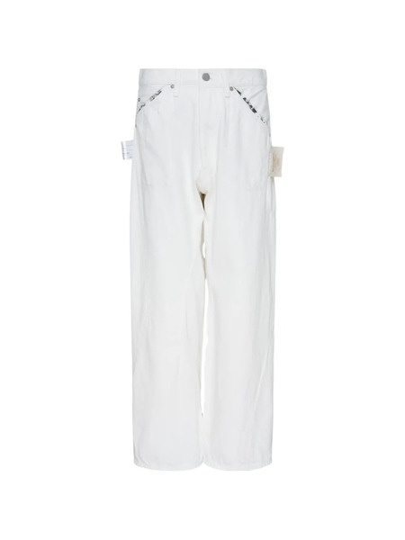  Undercover Vaqueros Con Ribete Floral - Blanco 