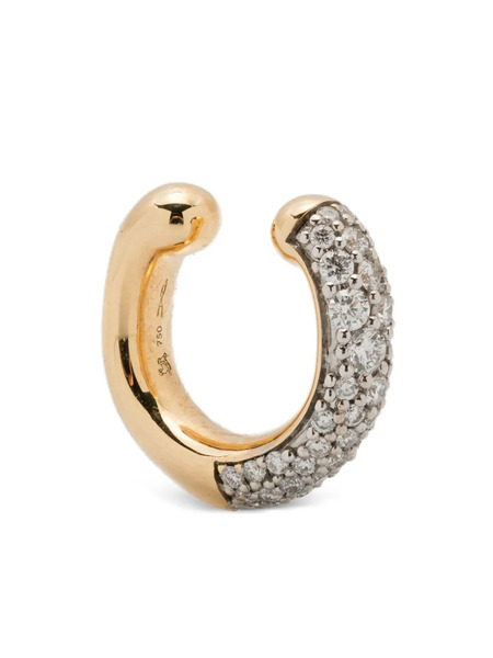  Uniform Object Pendiente Earcuff Shard En Oro De 18 Ct Con Pavé - Dorado 