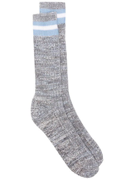  Universal Works Calcetines Everyday Stripe - Azul 