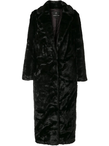  Unreal Fur Abrigo De Pelo Artificial - Negro 