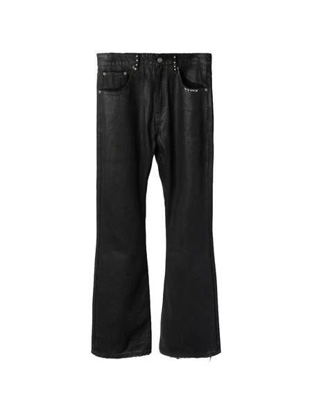  Vague Studios Waxed Bootcut Jeans - Negro 