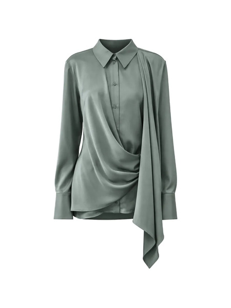  Vaillant Studio Camisa Drapeada - Verde 