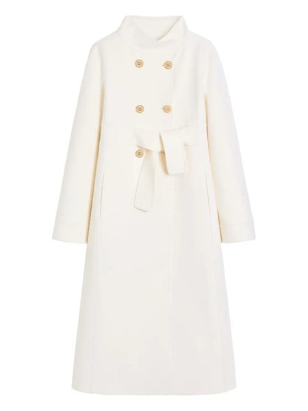  Valentino Garavani Abrigo Compact Drap - Blanco 