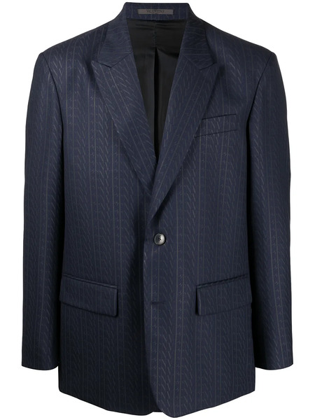  Valentino Garavani Chaqueta De Traje Con Motivo Vltn - Azul 