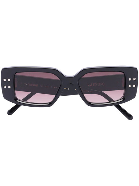  Valentino Garavani Eyewear Gafas De Sol Rockstud Con Montura Rectangular - Negro 