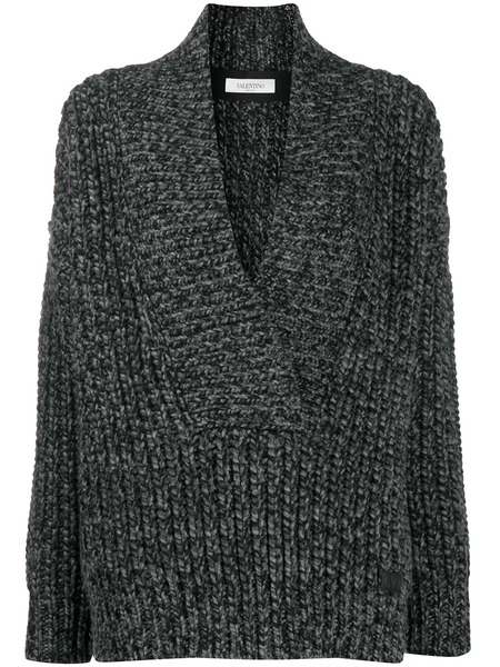 Valentino Garavani Jersey Oversize De Punto - Negro 