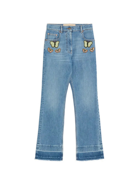  Valentino Garavani Vaqueros Bordados - Azul 