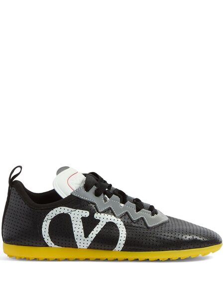  Valentino Garavani Zapatillas Chromathon Perforadas - Negro 