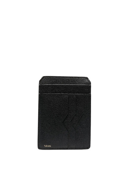  Valextra Tarjetero Con Logo Estampado - Negro 