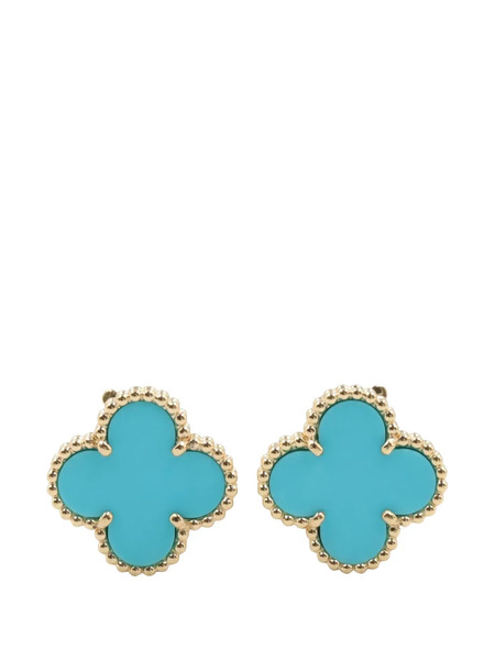  Van Cleef & Arpels Pre-owned Pendientes Alhambra Con Turquesa - Dorado 