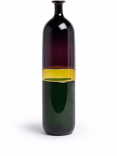  Venini Jarrón Bolle Estilo Botella - Verde 