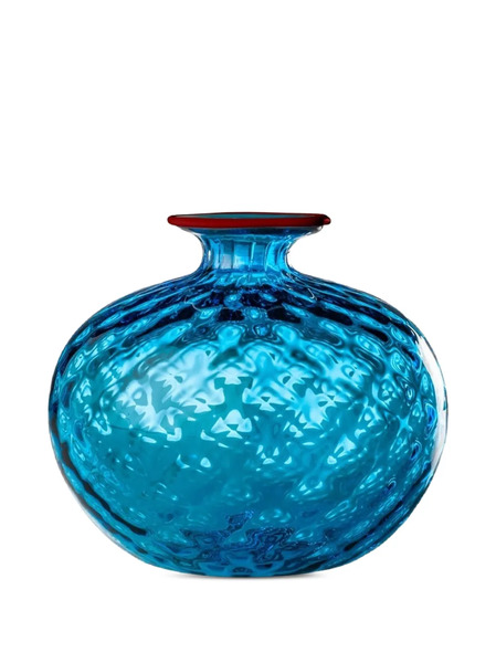  Venini Jarrón Monofiori Balloton - Azul 