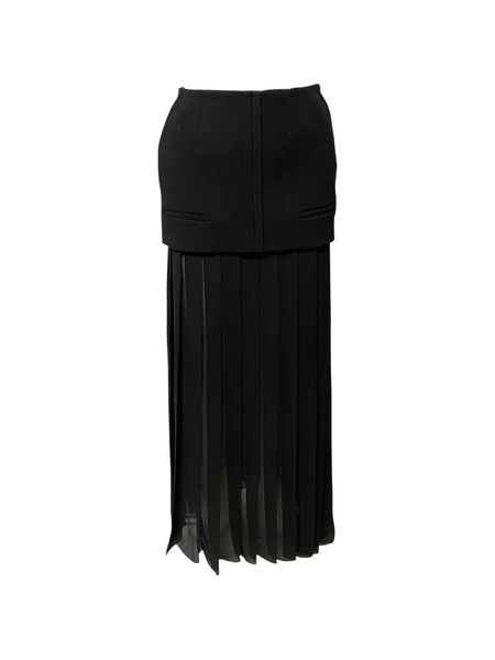  Vera Wang Falda Larga Plisada - Negro 