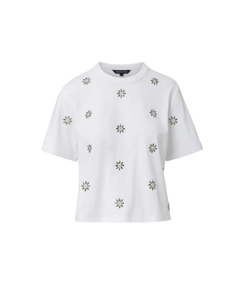  Veronica Beard Sebastian Embellished T-shirt - Blanco 