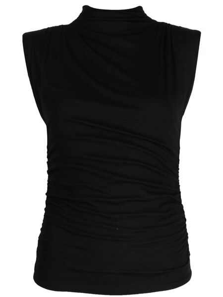  Veronica Beard Top Lossa Drapeado - Negro 