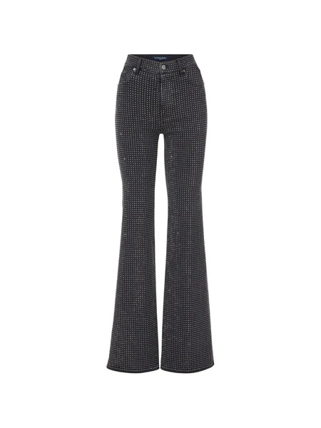  Veronica Beard Vaqueros Anchos Crosbie Con Strass - Negro 