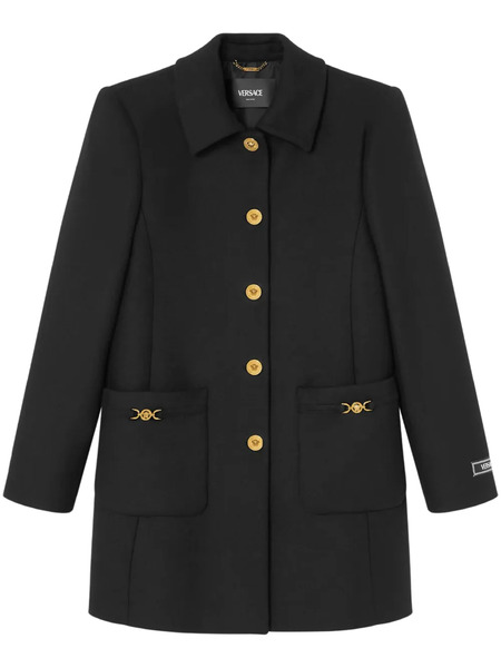  Versace Abrigo Acampanado - Negro 