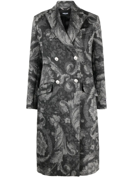  Versace Abrigo Barocco Stencil - Gris 