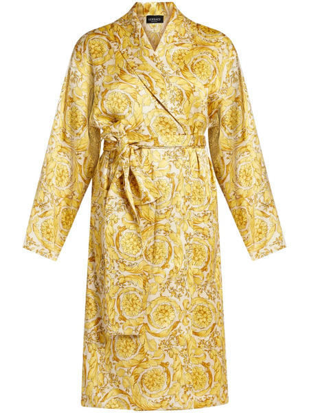  Versace Albornoz Con Estampado Barocco - Amarillo 