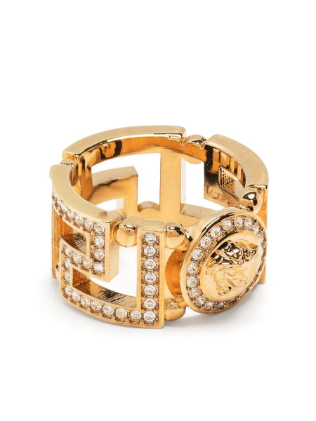  Versace Anillo Greca Enjoyado - Dorado 