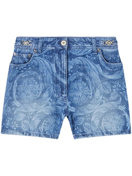  Versace Bermudas Con Parche Del Logo - Azul 