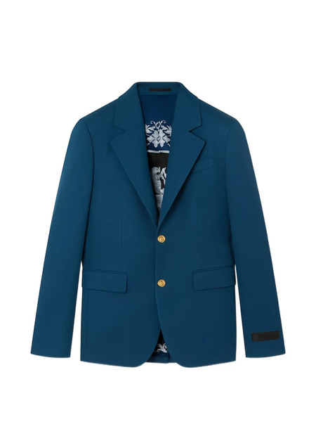  Versace Blazer Con Parche Del Logo - Azul 