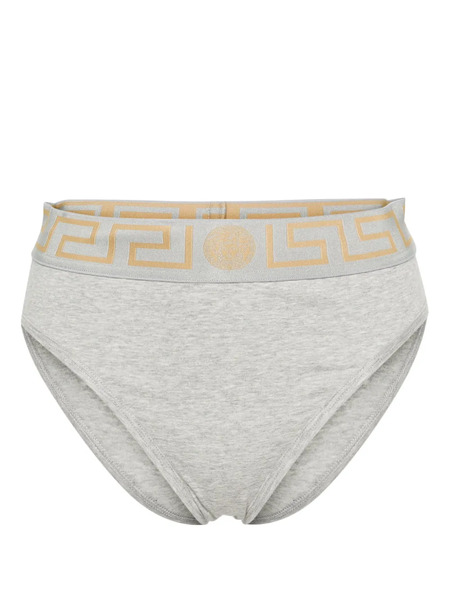  Versace Bragas Con Cinturilla Greca - Gris 