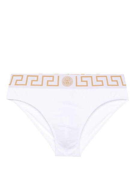  Versace Bragas De Bikini Greca Border - Blanco 