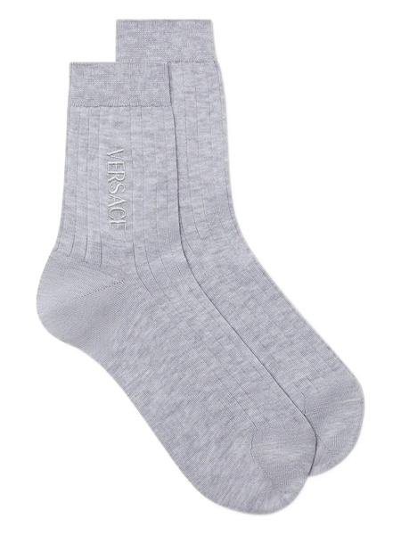  Versace Calcetines Con Logo - Gris 