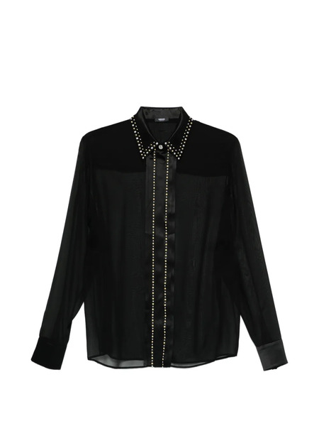  Versace Camisa Con Apliques - Negro 