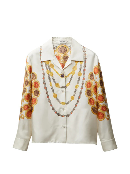  Versace Camisa Con Moneda Estampada - Neutro 