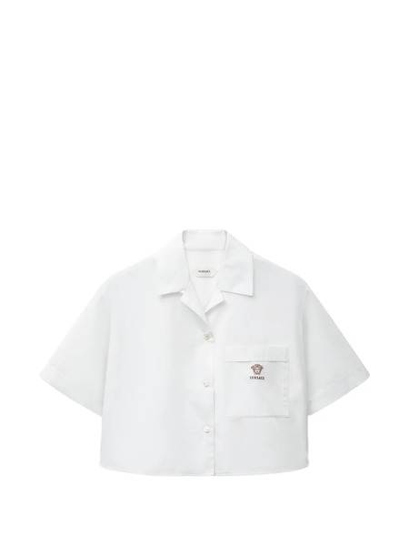  Versace Camisa De Popelina - Blanco 