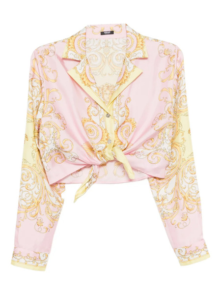  Versace Camisa Estampada - Rosa 