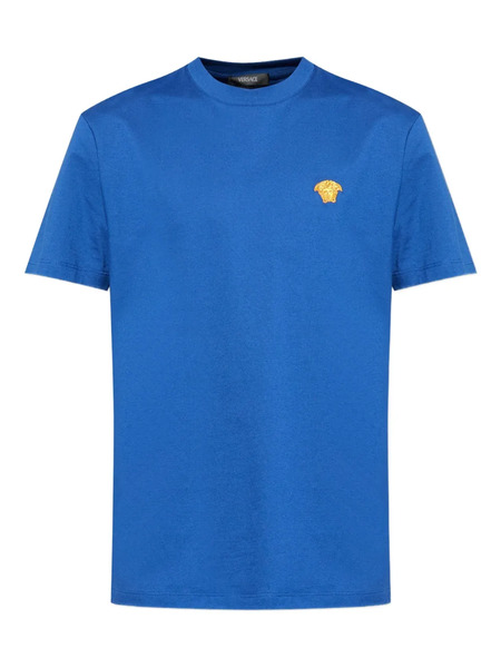  Versace Camiseta Con Bordado Medusa - Azul 