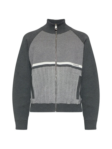  Versace Cárdigan Con Cremallera - Gris 
