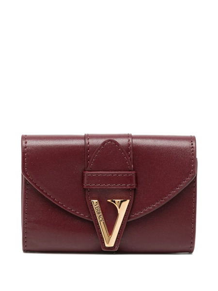  Versace Cartera Con Placa En V - Rojo 