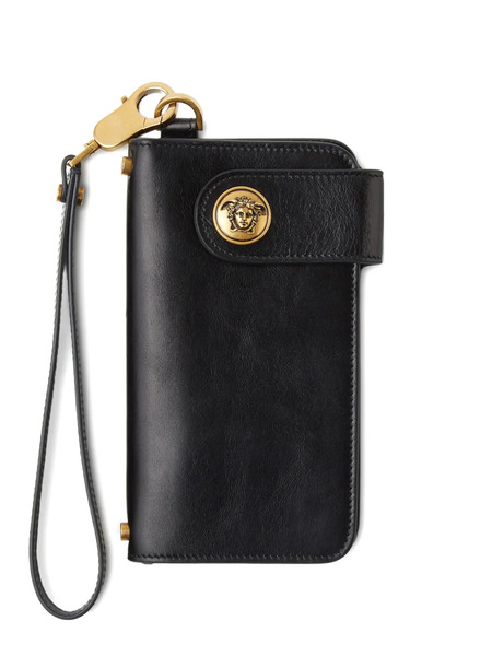  Versace Cartera Emblème Larga - Negro 