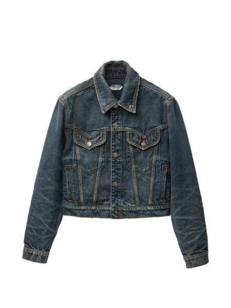  Versace Chaqueta Vaquera Con Botones - Azul 