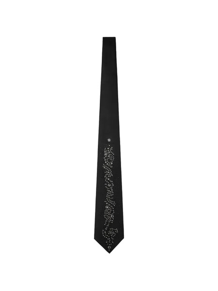  Versace Corbata Con Apliques - Negro 