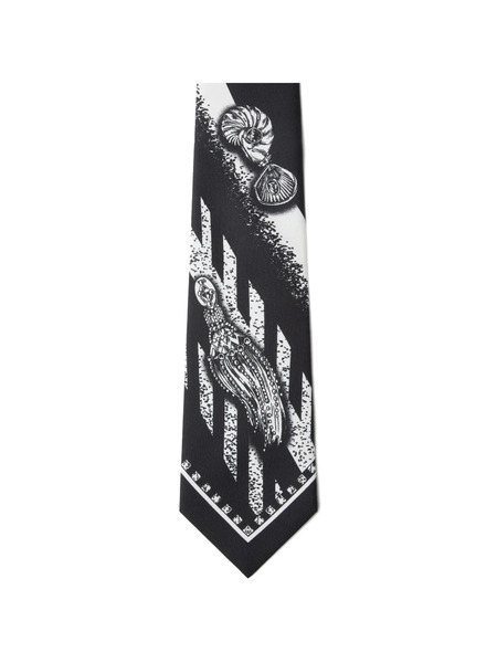  Versace Corbata Con Estampado Gráfico - Negro 