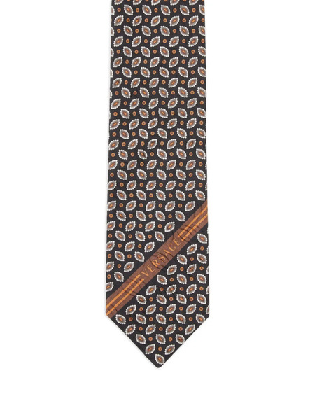  Versace Corbata De Seda Estampada - Negro 