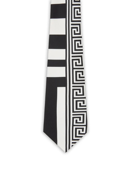  Versace Corbata Estampada - Negro 