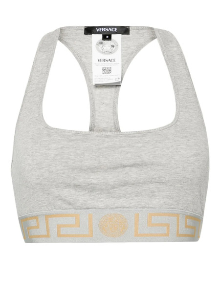  Versace Corpiño Con Banda Greca - Gris 