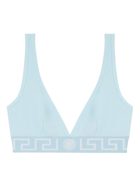  Versace Corpiño Con Motivo Greca Border - Azul 
