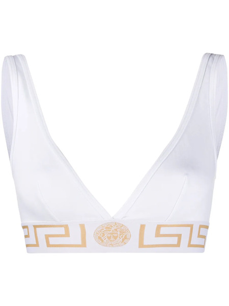  Versace Corpiño Con Motivo Greca Border - Blanco 