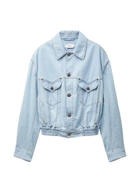  Versace Elasticated-waist Denim Jacket - Azul 