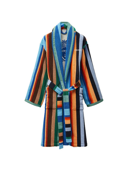  Versace Home Albornoz A Rayas - Azul 