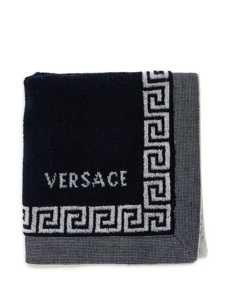  Versace Home Toalla Con Logo - Azul 